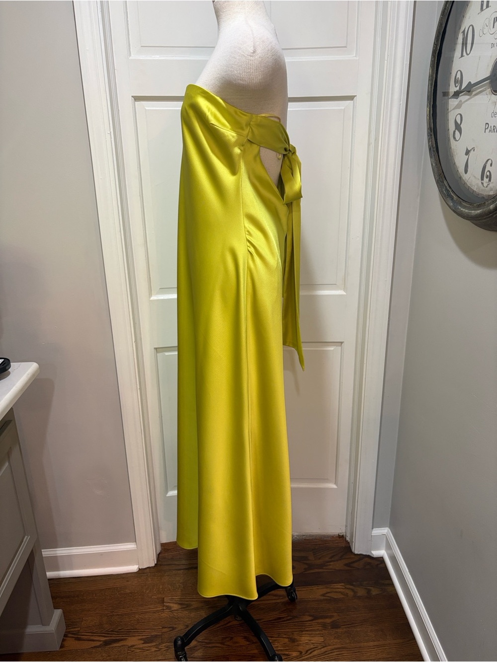Gianni Bini sz 12 Francesca chartreuse maxi slip dress NWT - Picture 6 of 10